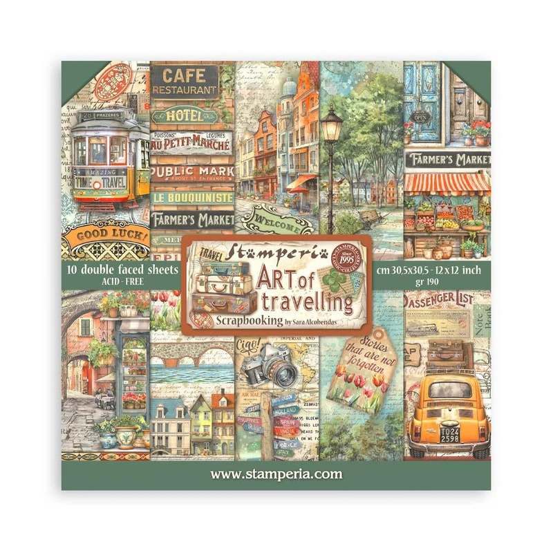 {10% off preorder: eta late Dec} Art of Travelling 12×12 Double-Sided Paper Pad