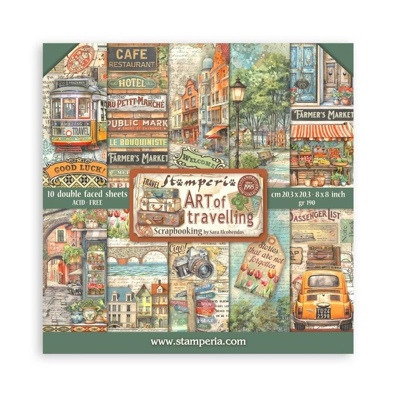 {10% off preorder: eta late Dec} Art of Travelling 8×8 Double-Sided Paper Pad