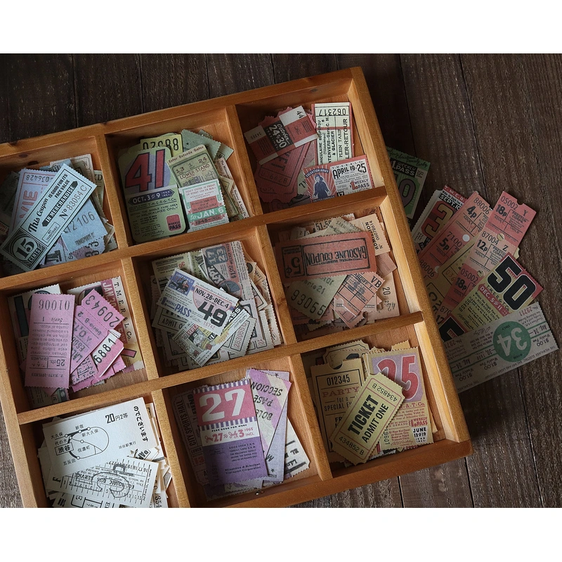 400PCS Jumbo Vintage Tickets Pack