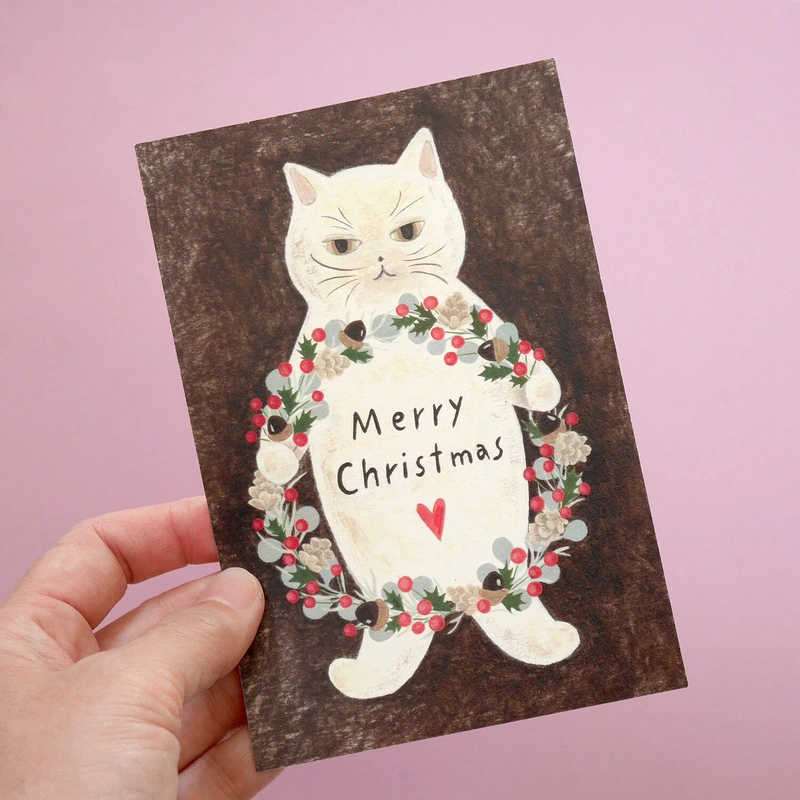 4Legs Postcard: Christmas Cat